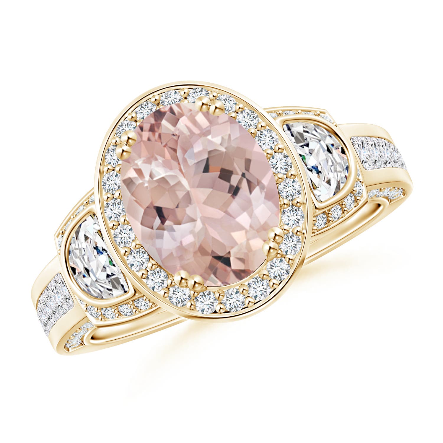 AA - Morganite / 2.6 CT / 14 KT Yellow Gold