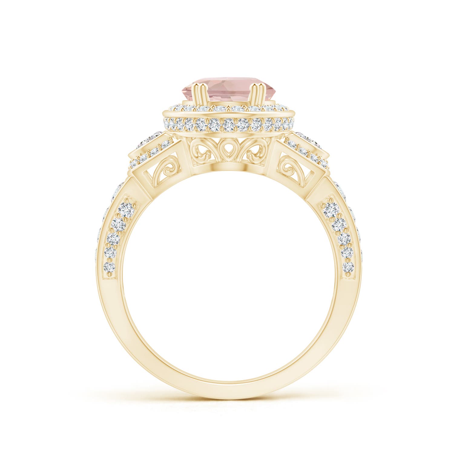 AA - Morganite / 2.6 CT / 14 KT Yellow Gold