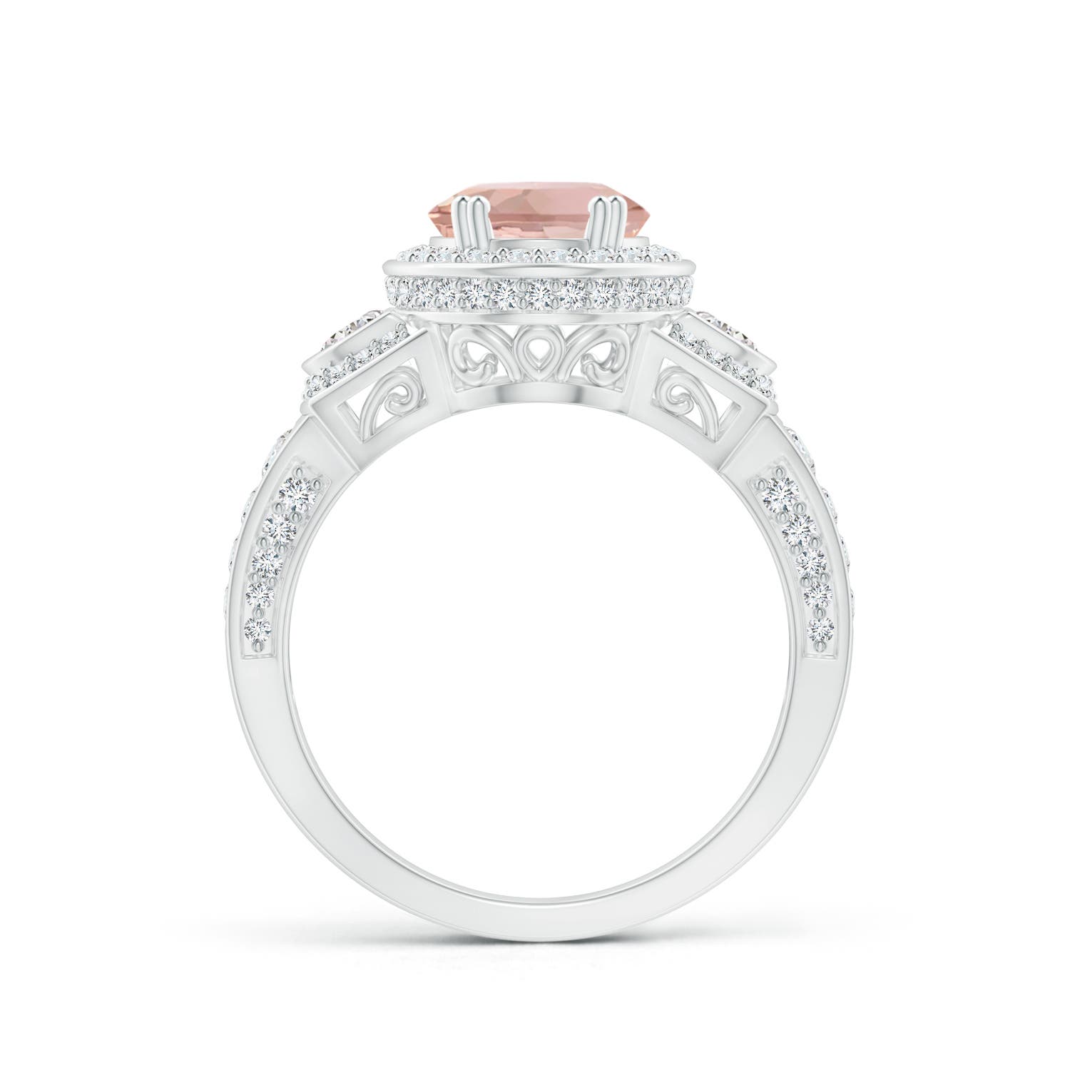 AAA - Morganite / 2.6 CT / 14 KT White Gold