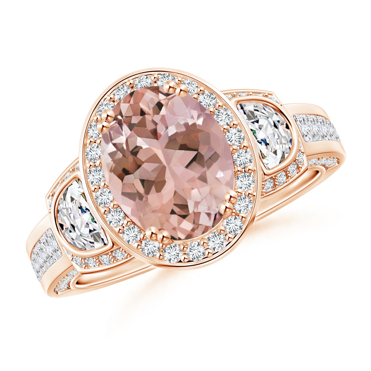 AAAA - Morganite / 2.6 CT / 14 KT Rose Gold