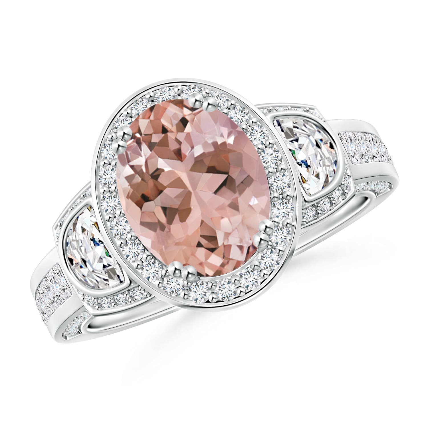 AAAA - Morganite / 2.6 CT / 14 KT White Gold