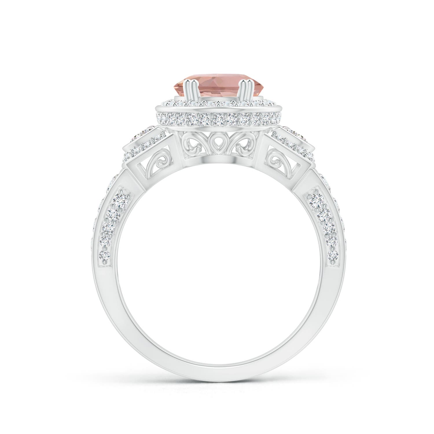 AAAA - Morganite / 2.6 CT / 14 KT White Gold