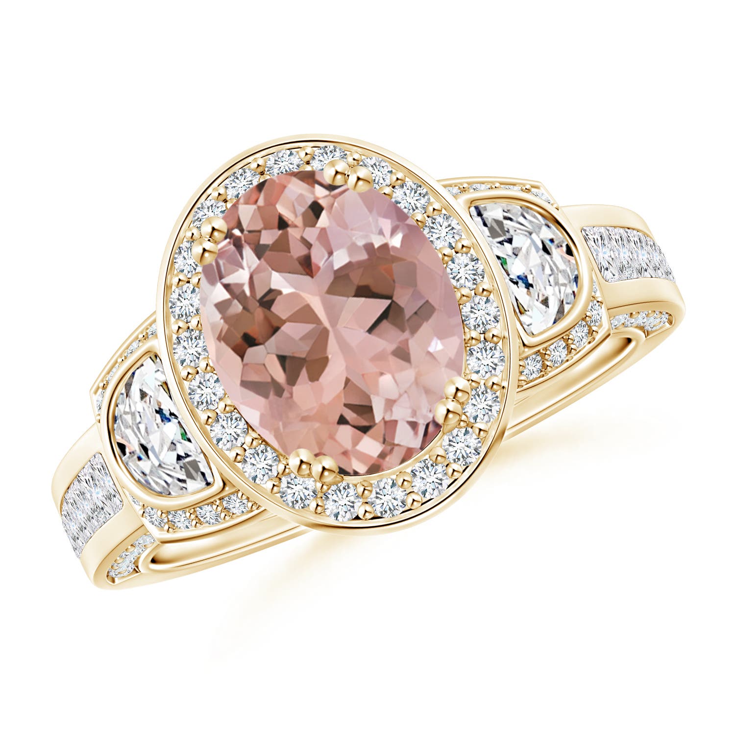 AAAA - Morganite / 2.6 CT / 14 KT Yellow Gold