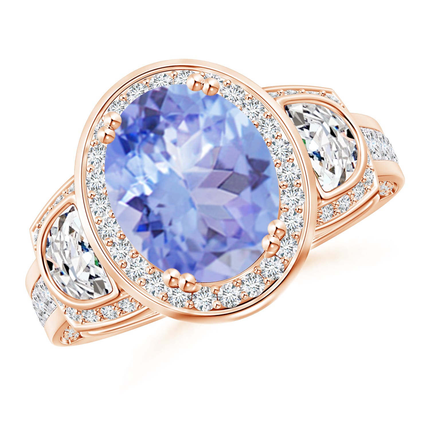 A - Tanzanite / 4.09 CT / 14 KT Rose Gold