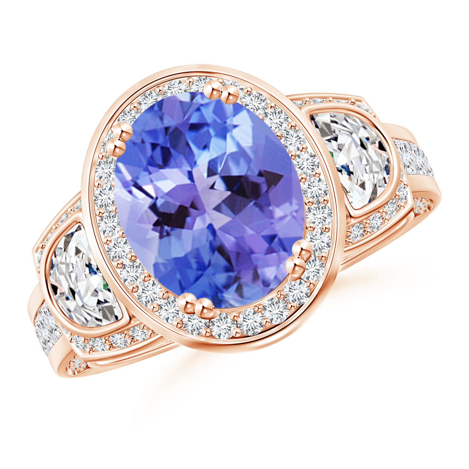 AA - Tanzanite / 4.09 CT / 14 KT Rose Gold