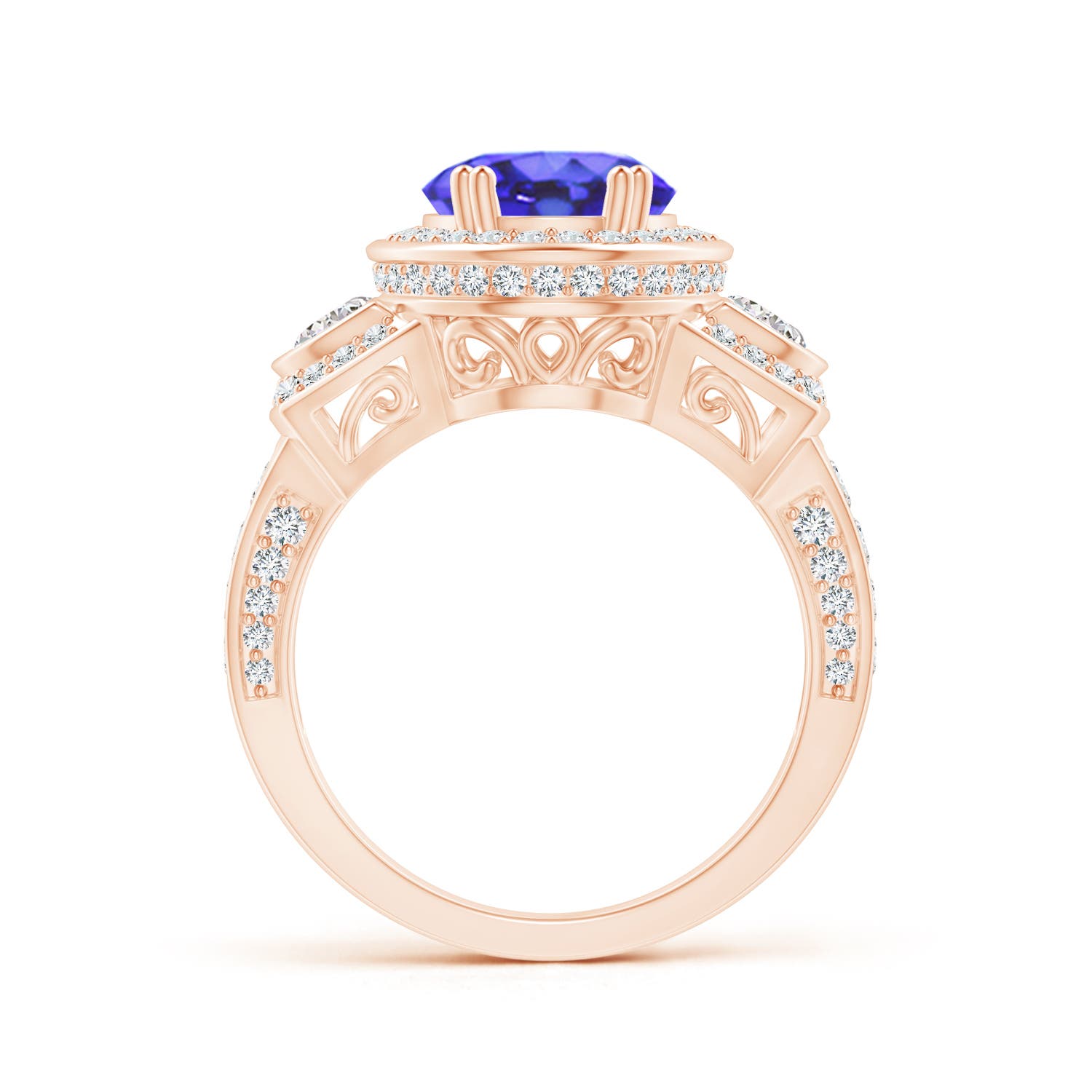 AA - Tanzanite / 4.09 CT / 14 KT Rose Gold