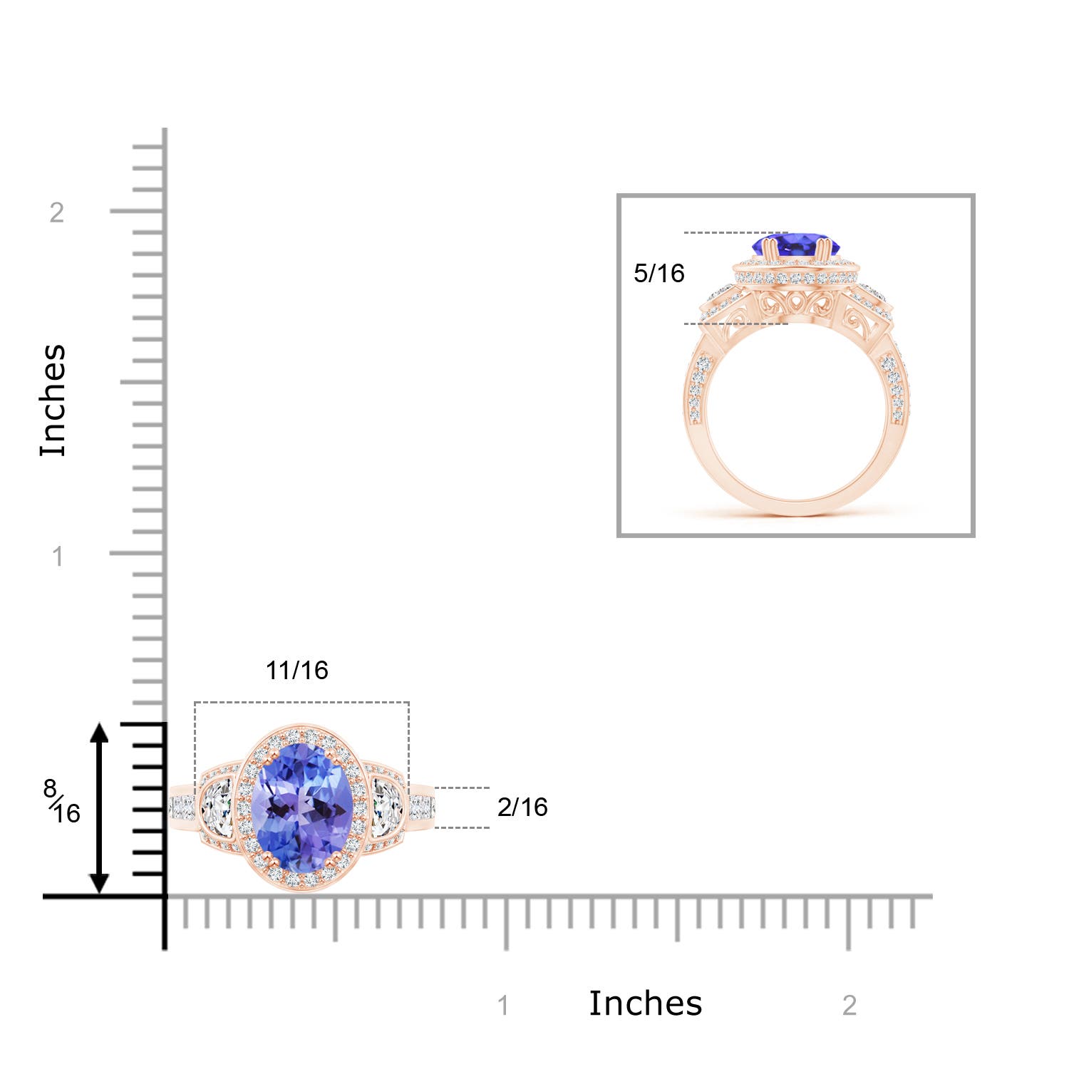 AA - Tanzanite / 4.09 CT / 14 KT Rose Gold