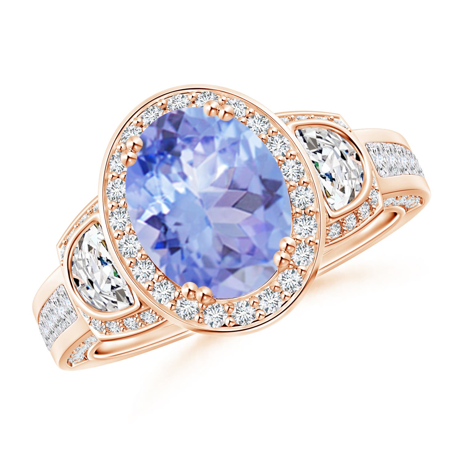 A - Tanzanite / 2.85 CT / 14 KT Rose Gold