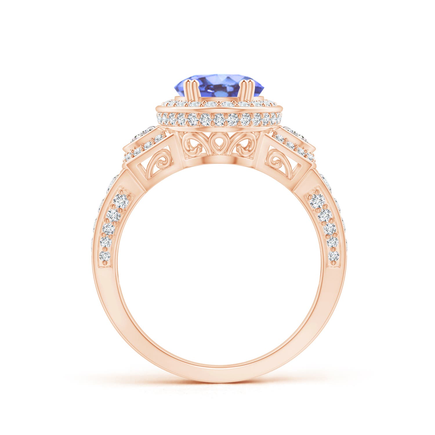 A - Tanzanite / 2.85 CT / 14 KT Rose Gold