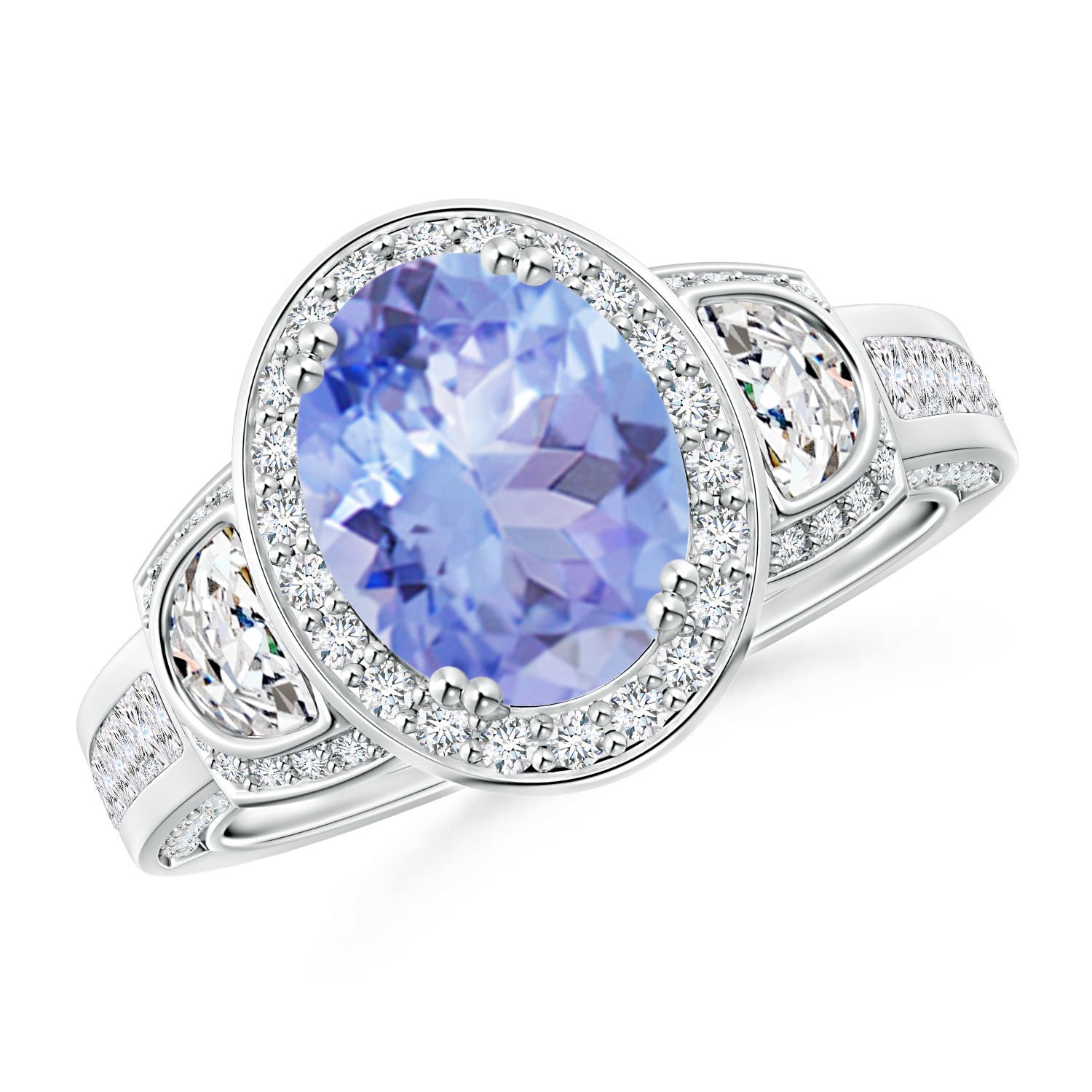 A - Tanzanite / 2.85 CT / 14 KT White Gold