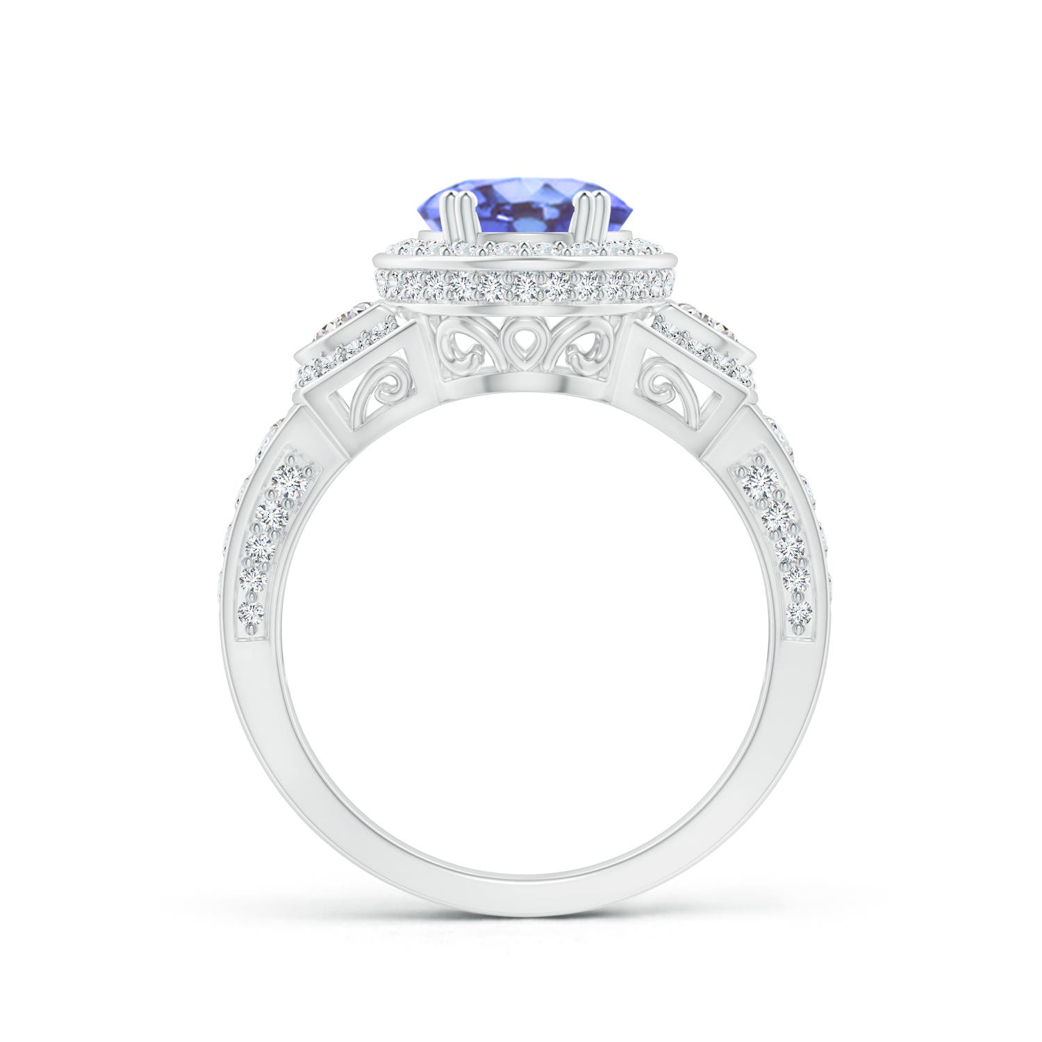 A - Tanzanite / 2.85 CT / 14 KT White Gold