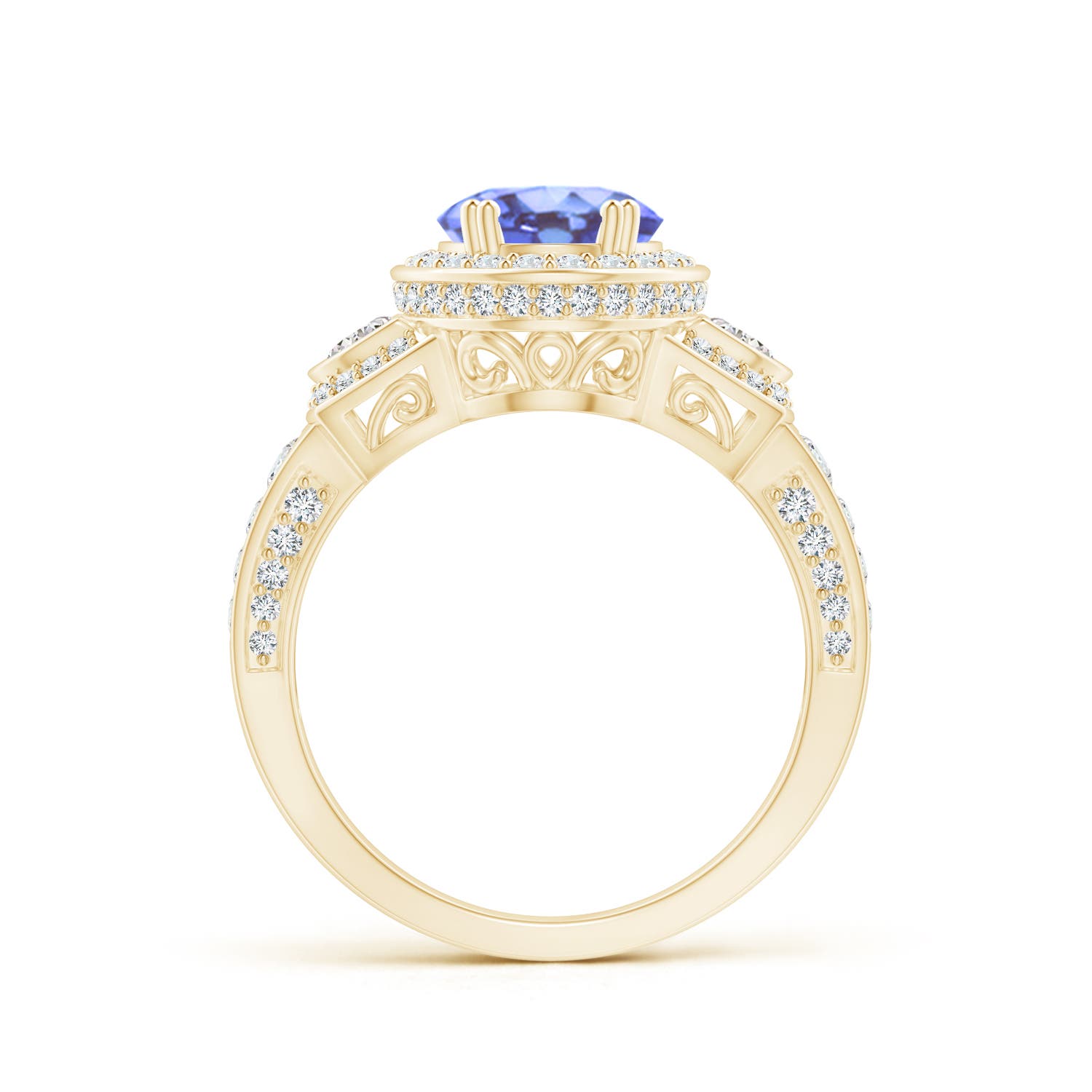 A - Tanzanite / 2.85 CT / 14 KT Yellow Gold