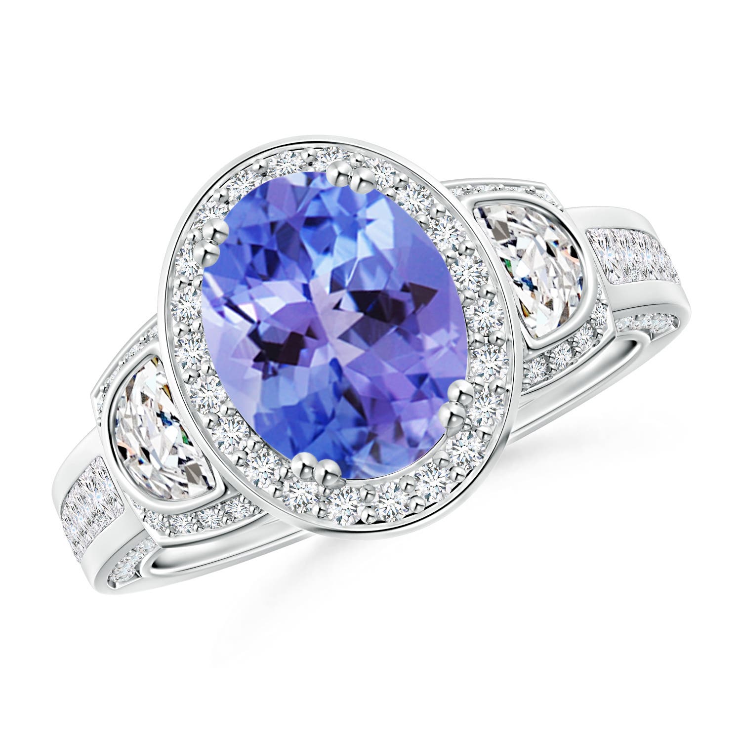 AA - Tanzanite / 2.85 CT / 14 KT White Gold