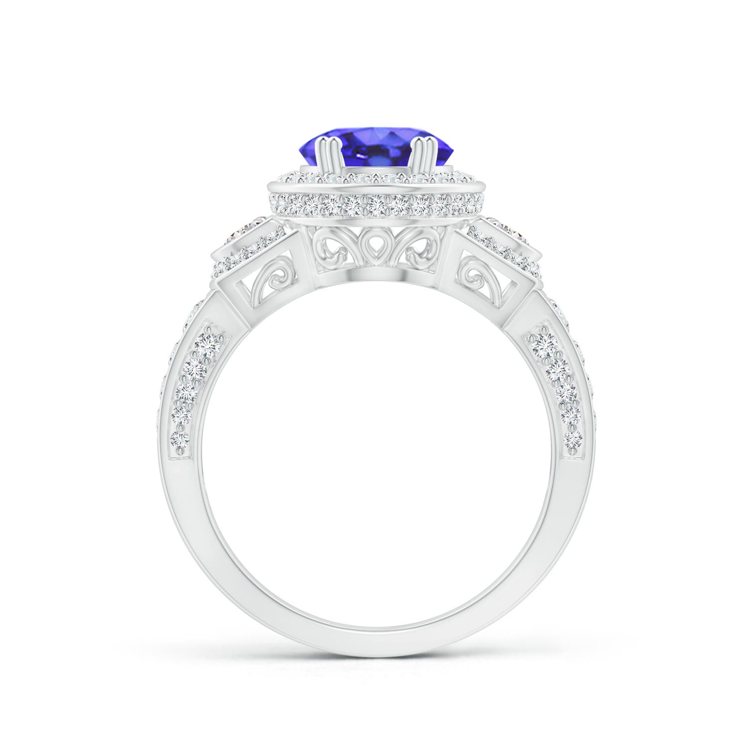 AA - Tanzanite / 2.85 CT / 14 KT White Gold