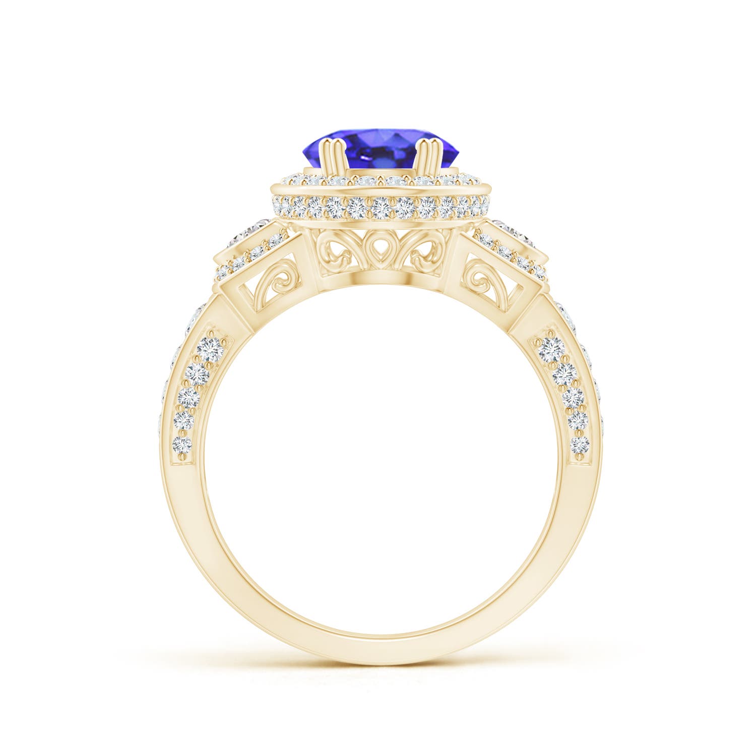 AA - Tanzanite / 2.85 CT / 14 KT Yellow Gold