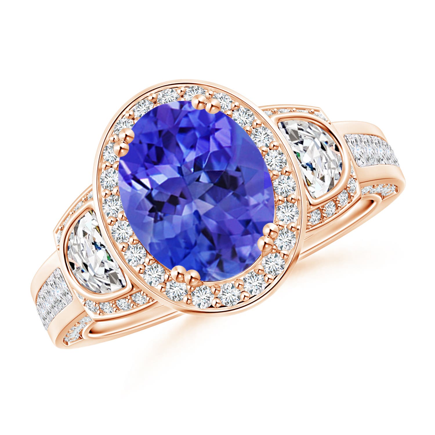 AAA - Tanzanite / 2.85 CT / 14 KT Rose Gold