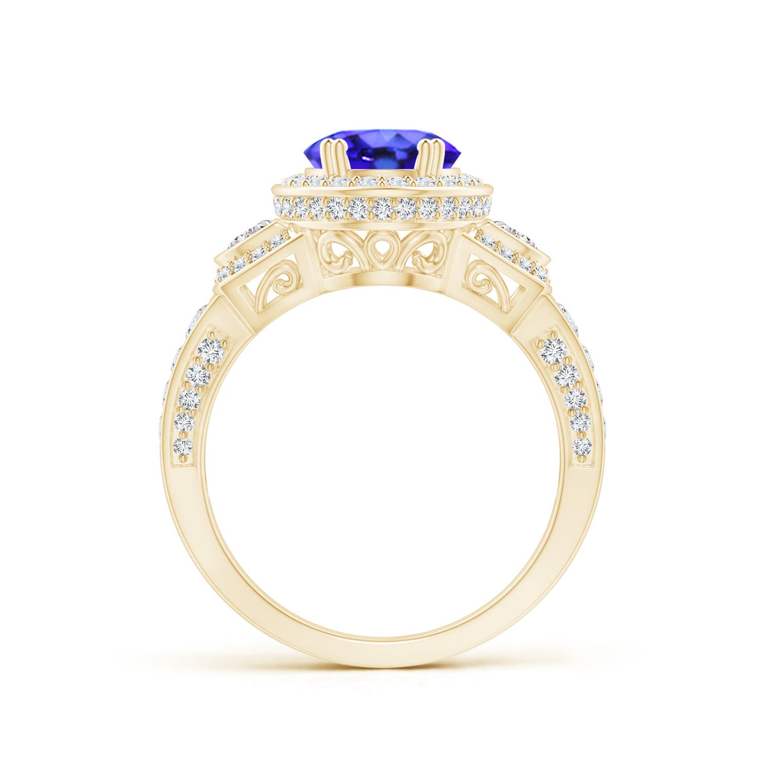 AAA - Tanzanite / 2.85 CT / 14 KT Yellow Gold