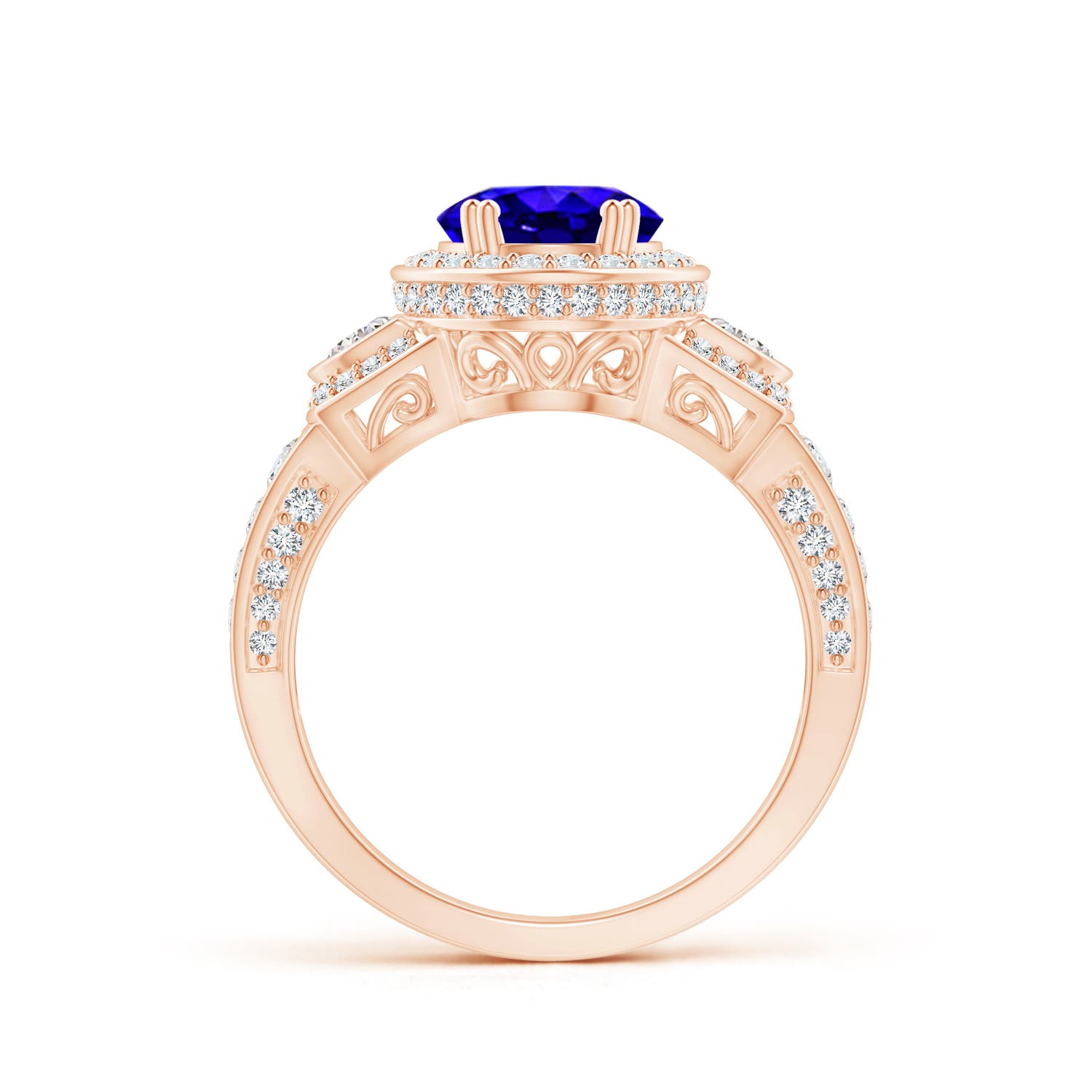 AAAA - Tanzanite / 2.85 CT / 14 KT Rose Gold