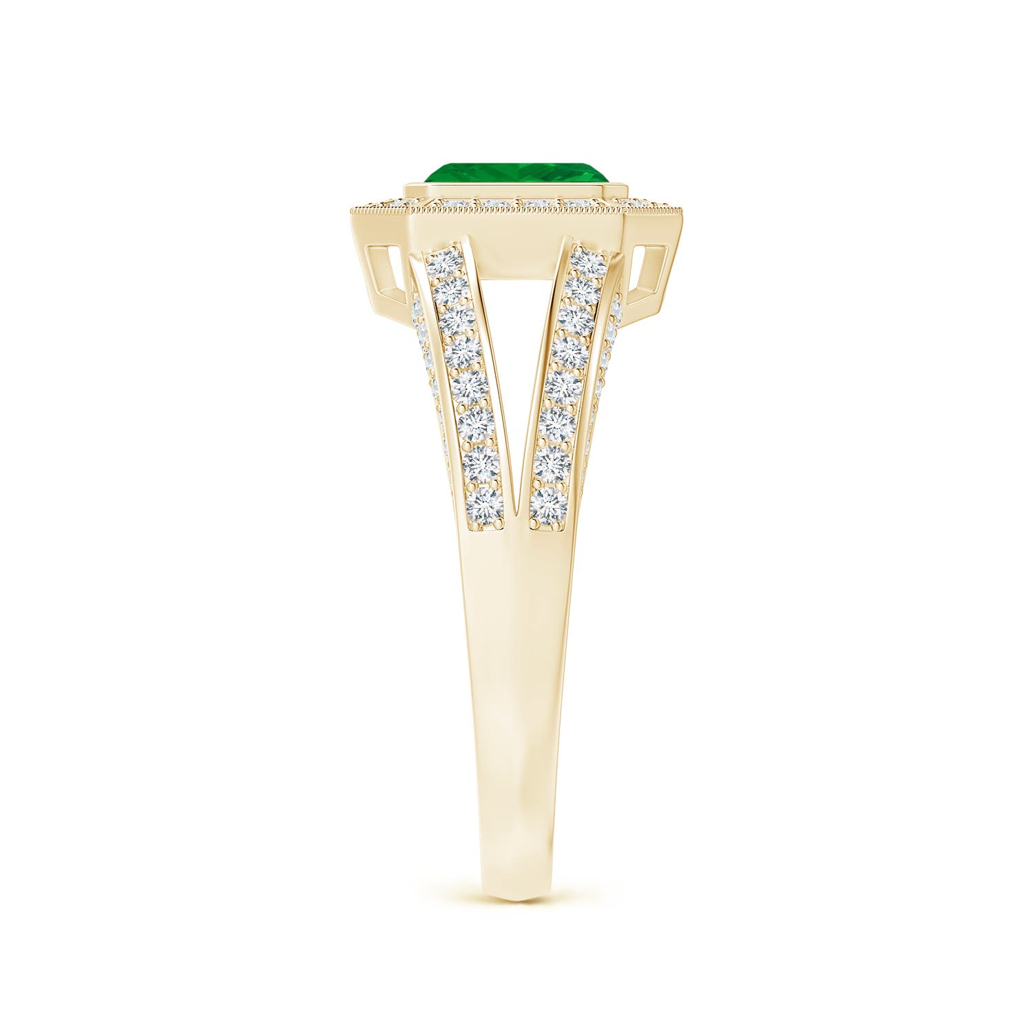 AA - Emerald / 0.92 CT / 14 KT Yellow Gold