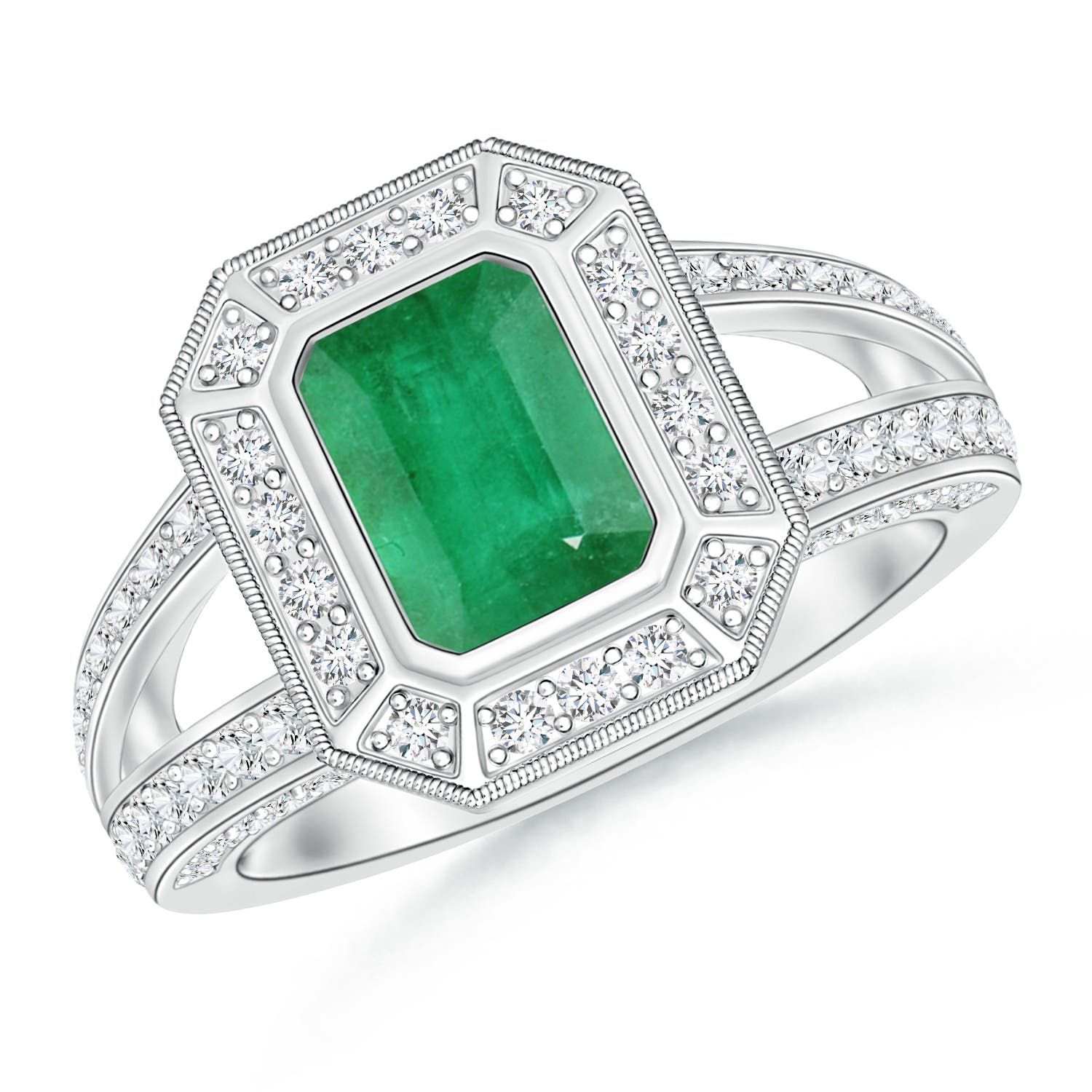 A - Emerald / 1.57 CT / 14 KT White Gold