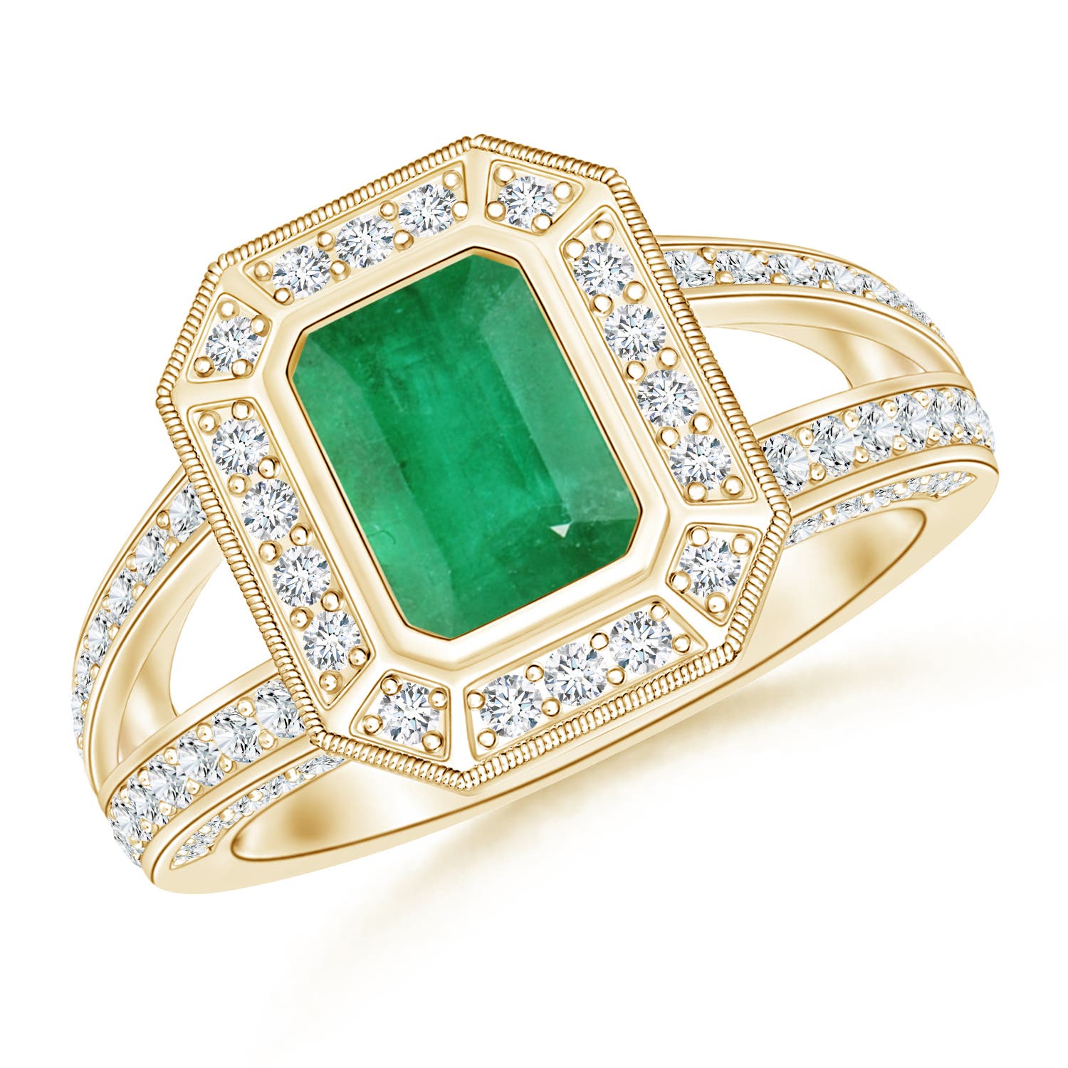 A - Emerald / 1.57 CT / 14 KT Yellow Gold