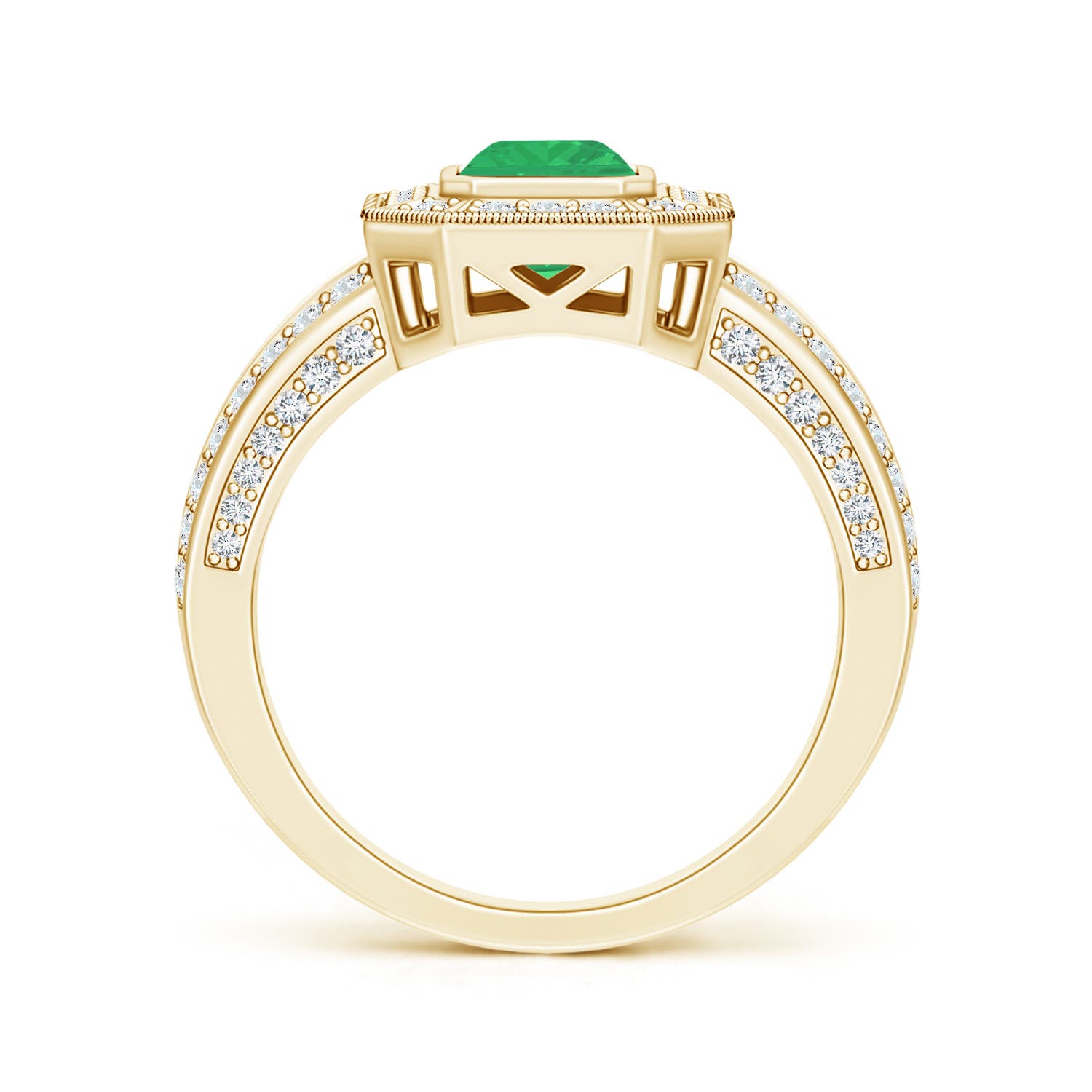 A - Emerald / 1.57 CT / 14 KT Yellow Gold