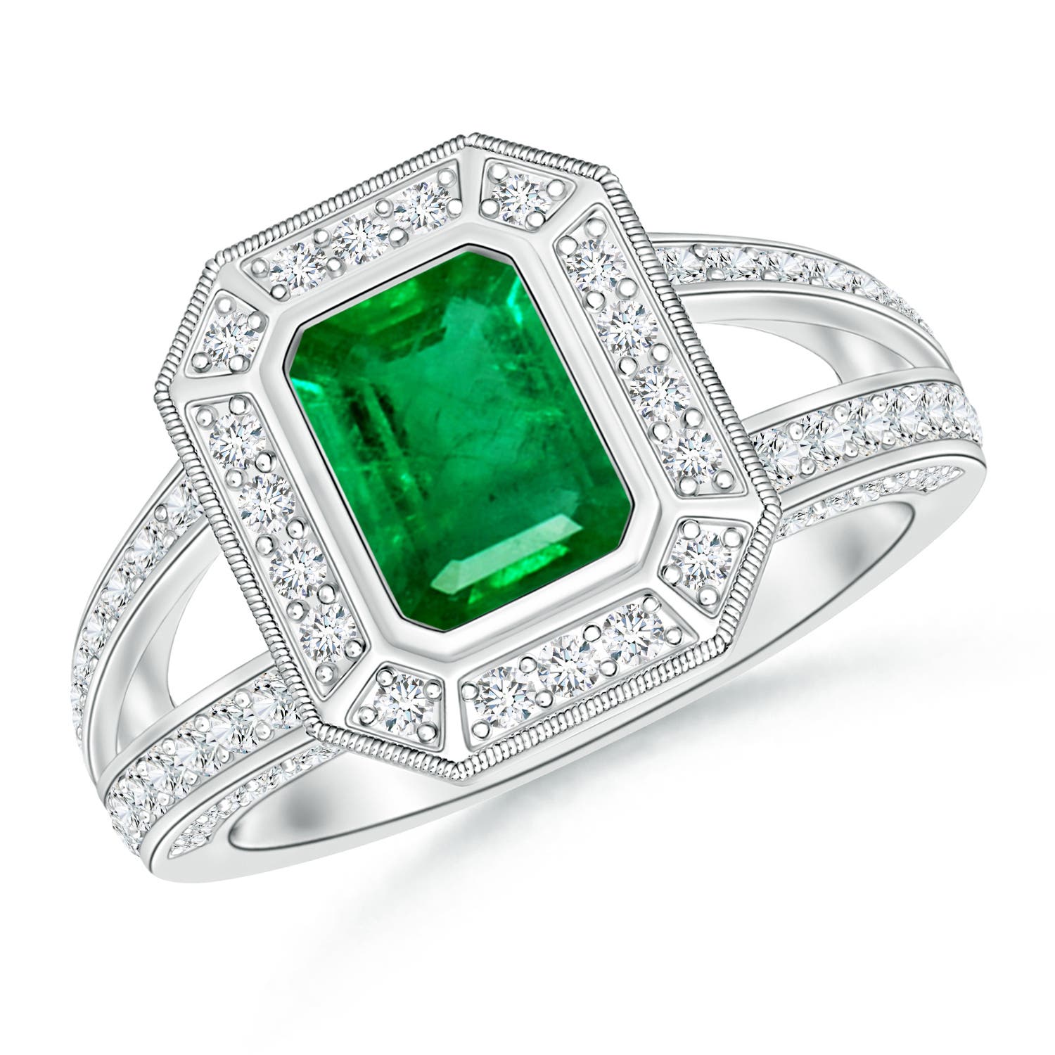 AAA - Emerald / 1.57 CT / 14 KT White Gold