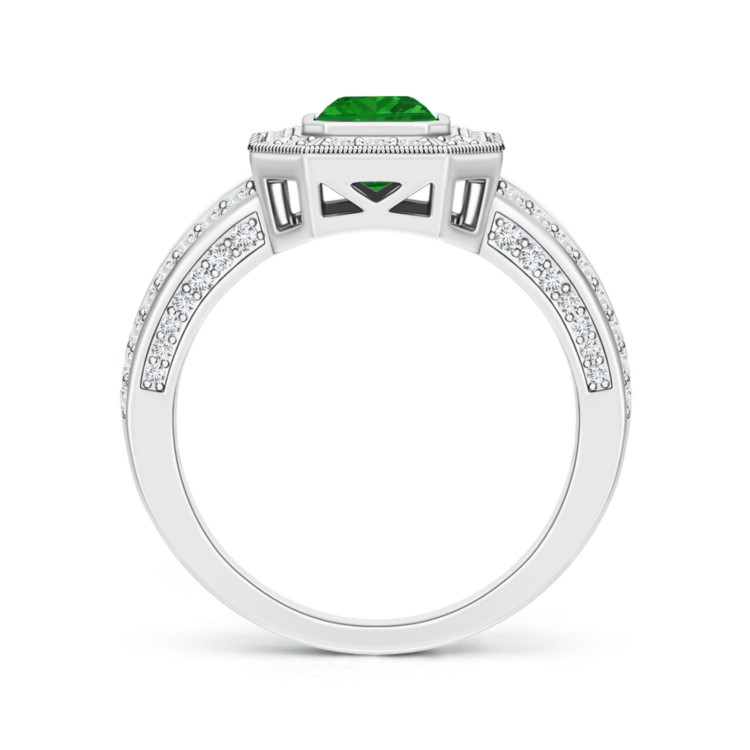 AAA - Emerald / 1.57 CT / 14 KT White Gold