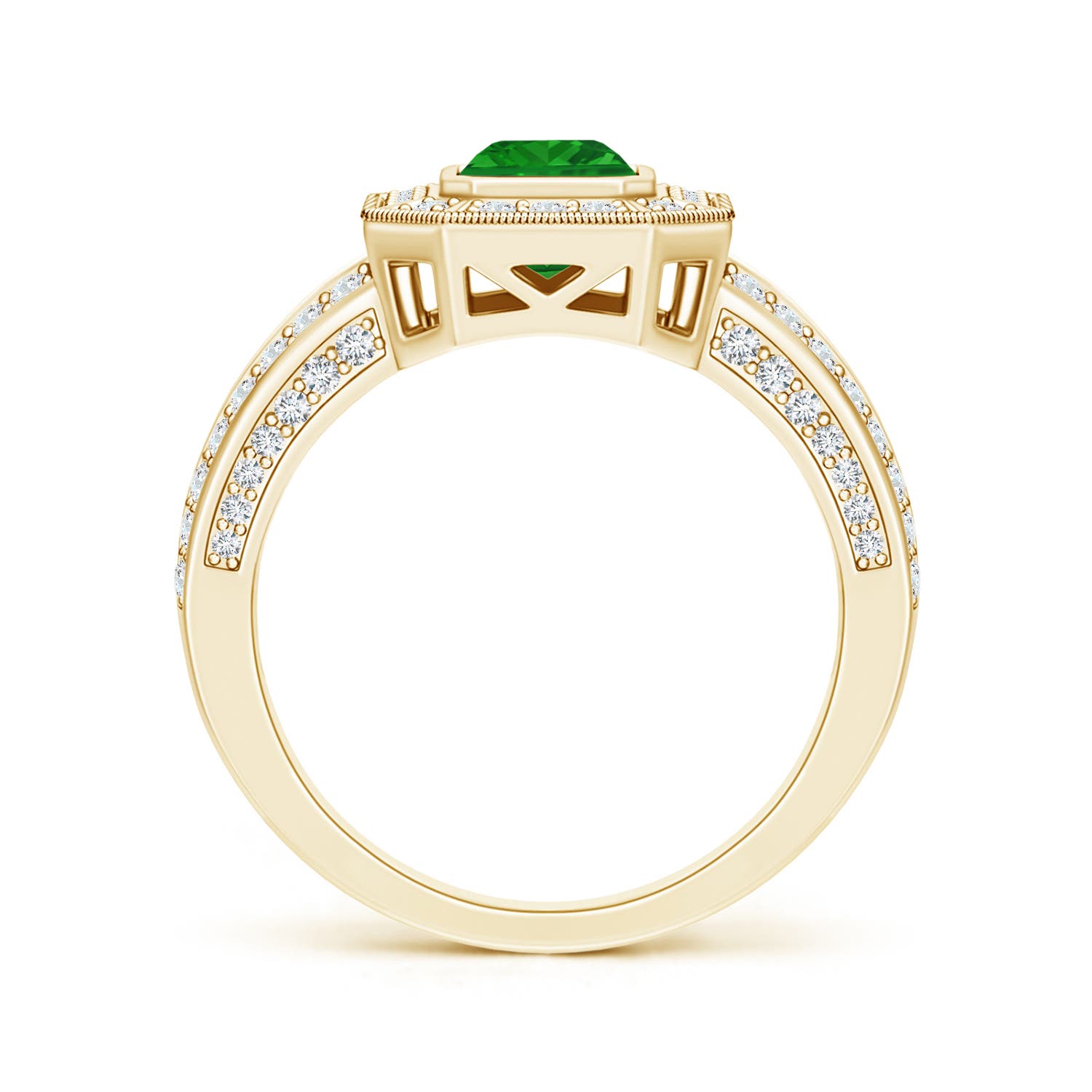 AAA - Emerald / 1.57 CT / 14 KT Yellow Gold