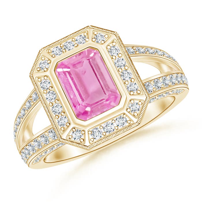 A - Pink Sapphire / 1.71 CT / 14 KT Yellow Gold