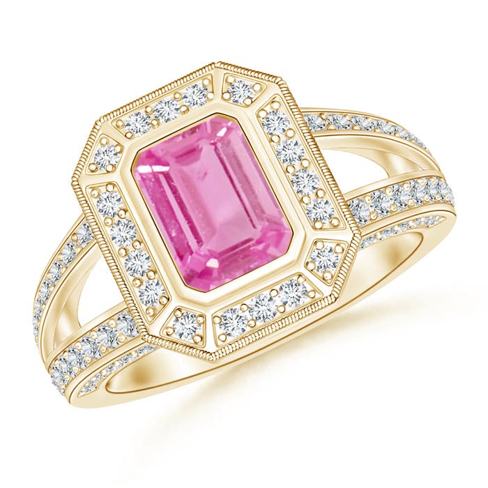 AA - Pink Sapphire / 1.71 CT / 14 KT Yellow Gold