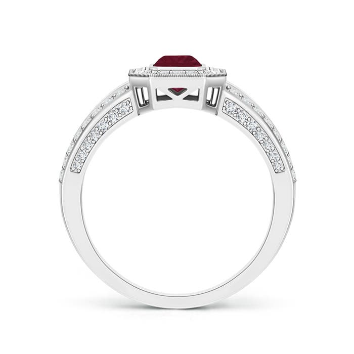 A - Ruby / 1.06 CT / 14 KT White Gold