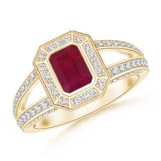 Emerald Cut A Ruby