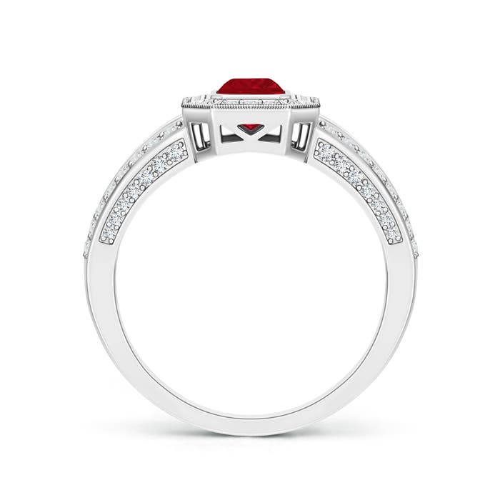 AA - Ruby / 1.06 CT / 14 KT White Gold