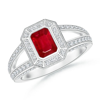 Emerald Cut AAA Ruby