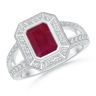 Emerald Cut A Ruby
