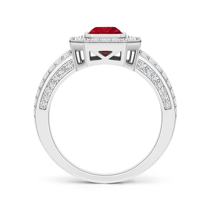 AAA - Ruby / 1.56 CT / 14 KT White Gold