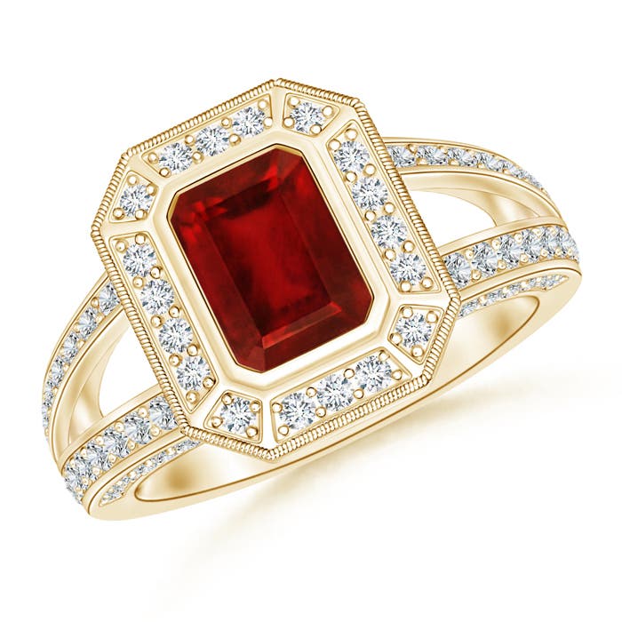 AAAA - Ruby / 1.56 CT / 14 KT Yellow Gold