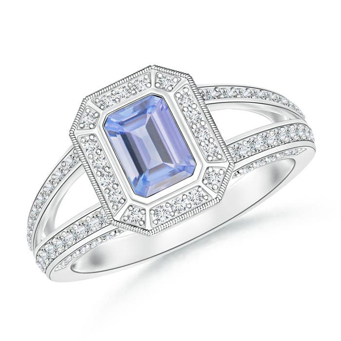 A - Tanzanite / 1.01 CT / 14 KT White Gold