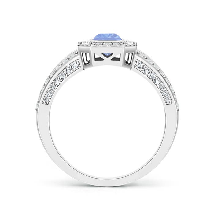 A - Tanzanite / 1.01 CT / 14 KT White Gold