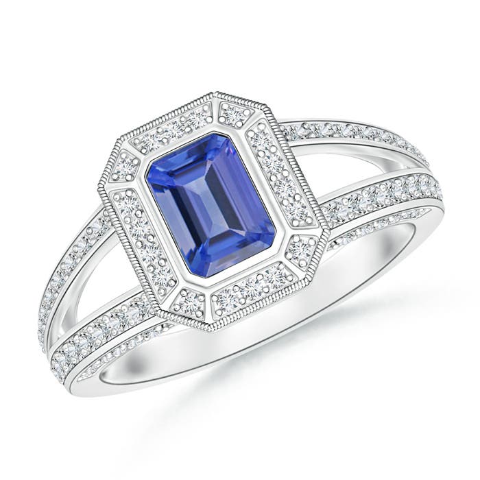 AA - Tanzanite / 1.01 CT / 14 KT White Gold