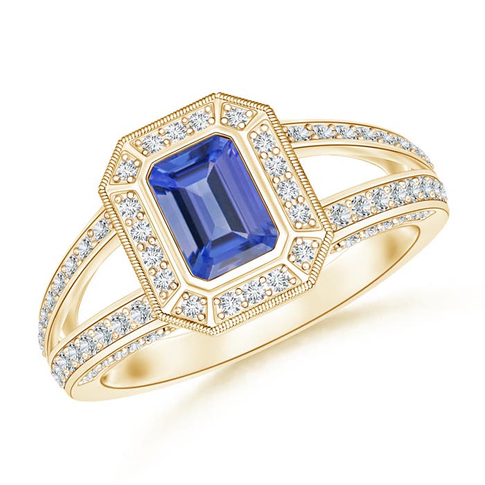 AA - Tanzanite / 1.01 CT / 14 KT Yellow Gold