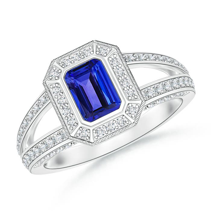 AAAA - Tanzanite / 1.01 CT / 14 KT White Gold