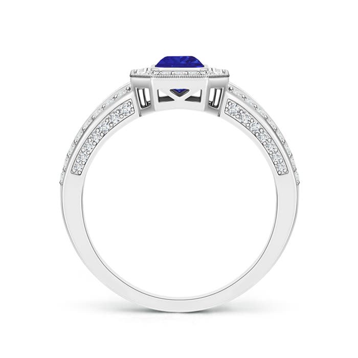 AAAA - Tanzanite / 1.01 CT / 14 KT White Gold