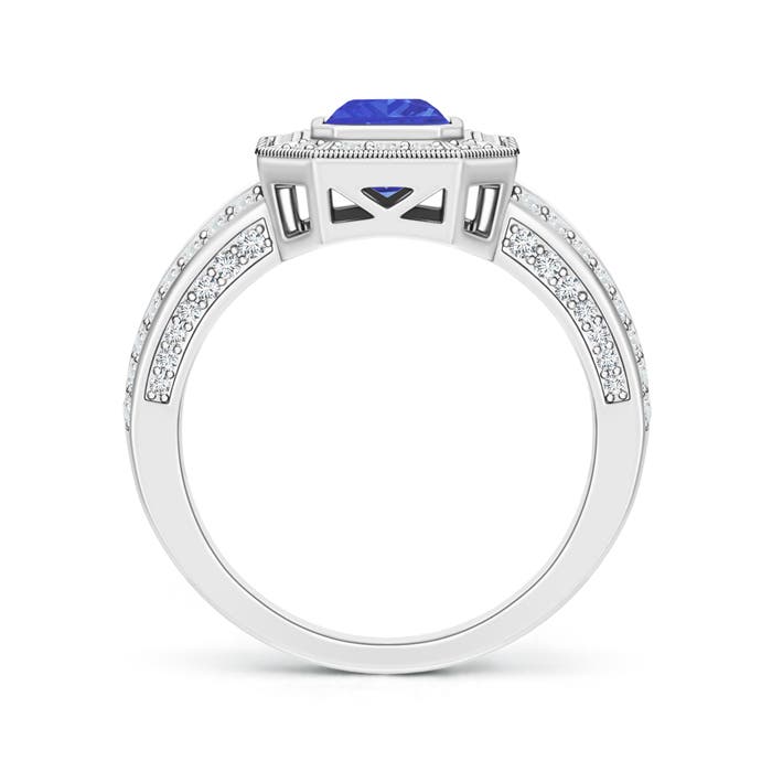 AAA - Tanzanite / 1.56 CT / 14 KT White Gold