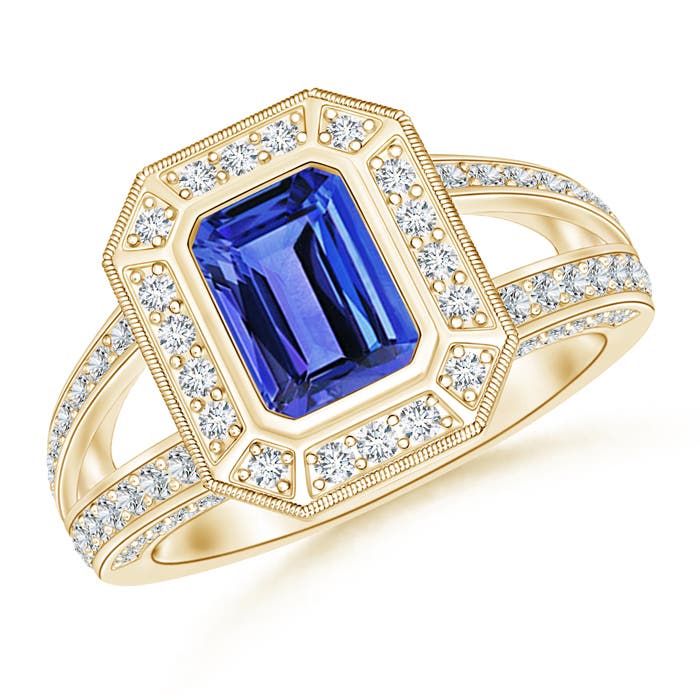 AAA - Tanzanite / 1.56 CT / 14 KT Yellow Gold