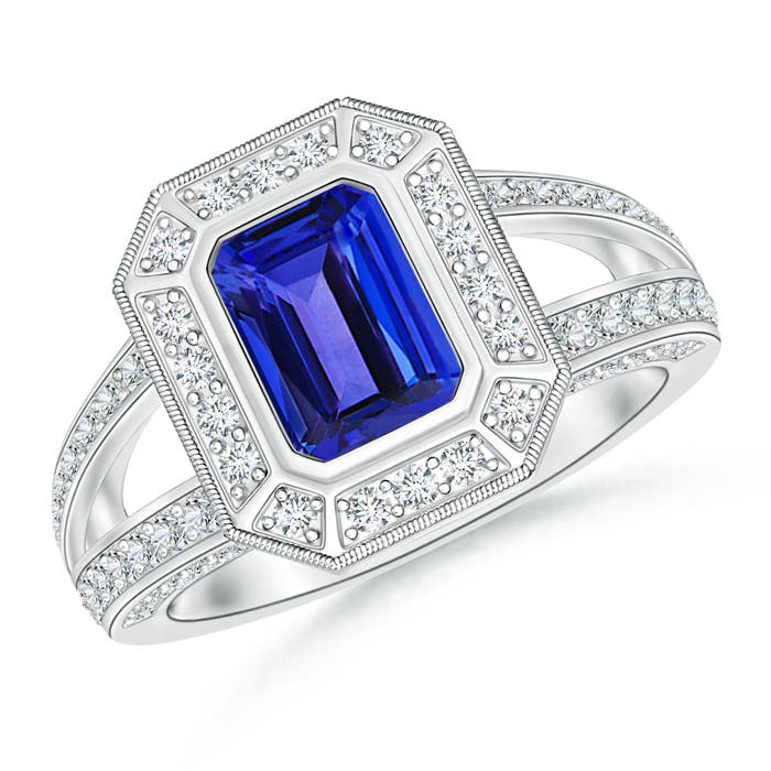 AAAA - Tanzanite / 1.56 CT / 14 KT White Gold