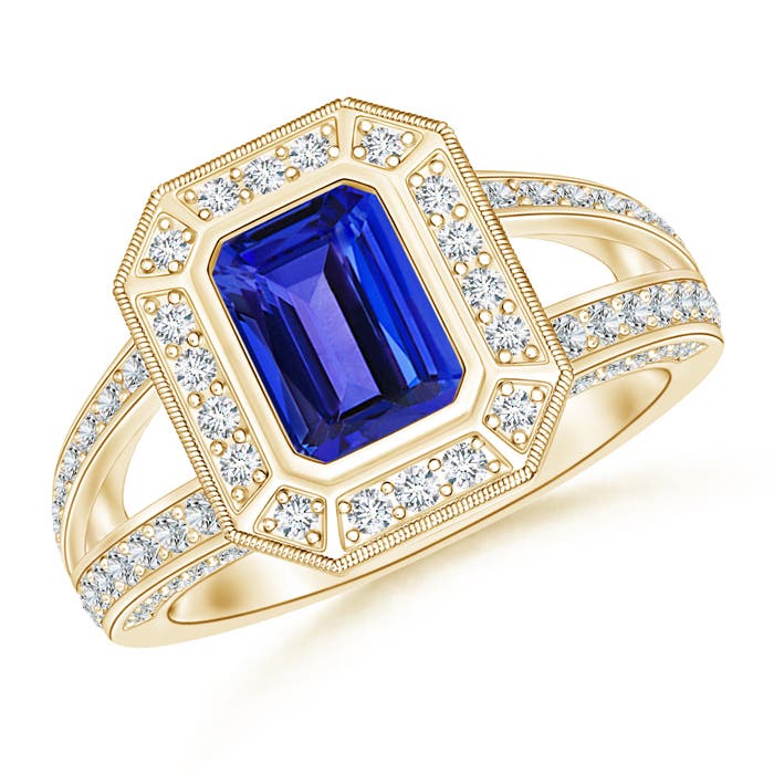 AAAA - Tanzanite / 1.56 CT / 14 KT Yellow Gold