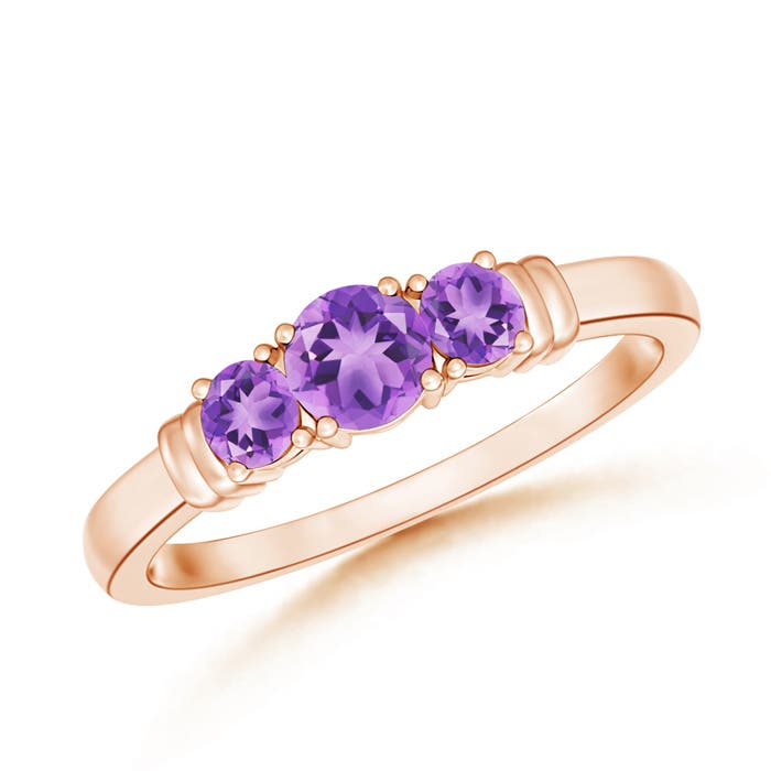 A - Amethyst / 0.45 CT / 14 KT Rose Gold