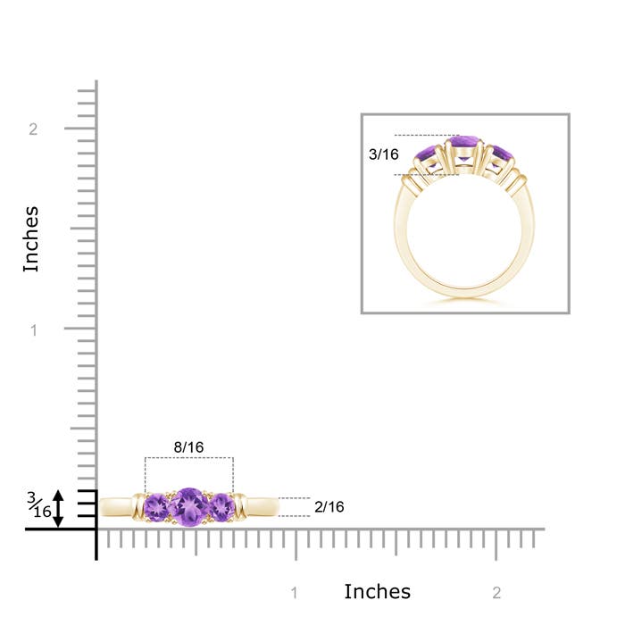 A - Amethyst / 0.95 CT / 14 KT Yellow Gold